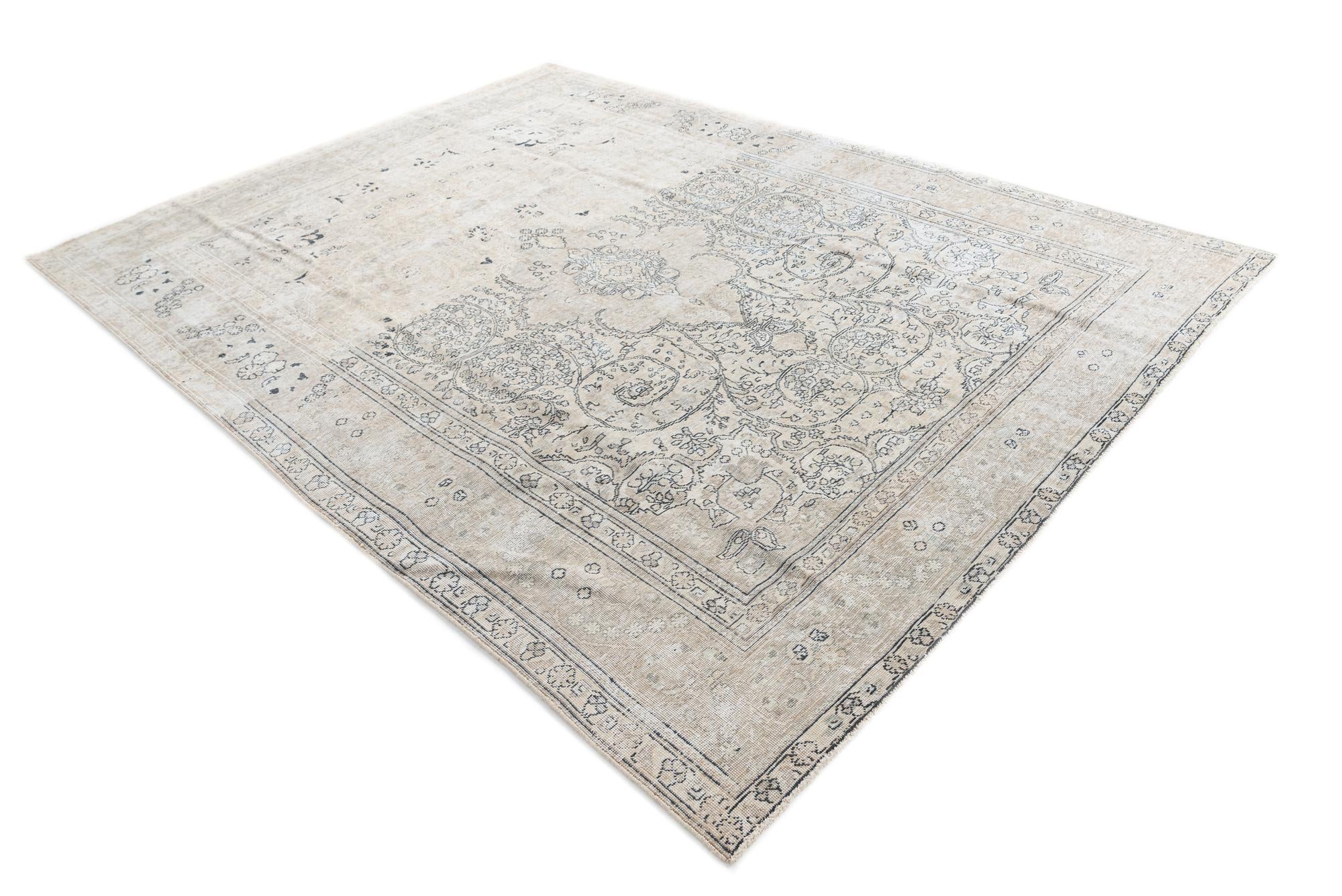 8' 2 x 11' Hand Knotted Ultra Vintage Persian Wool Rug