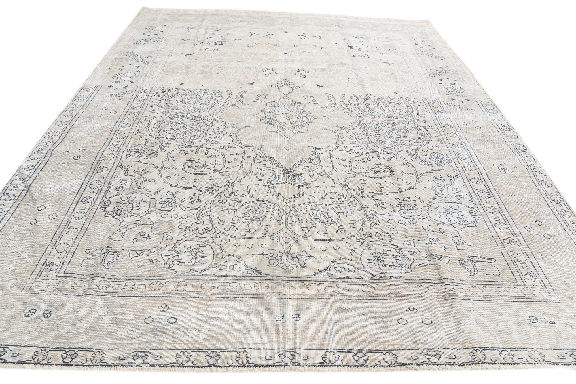 8' 2 x 11' Hand Knotted Ultra Vintage Persian Wool Rug