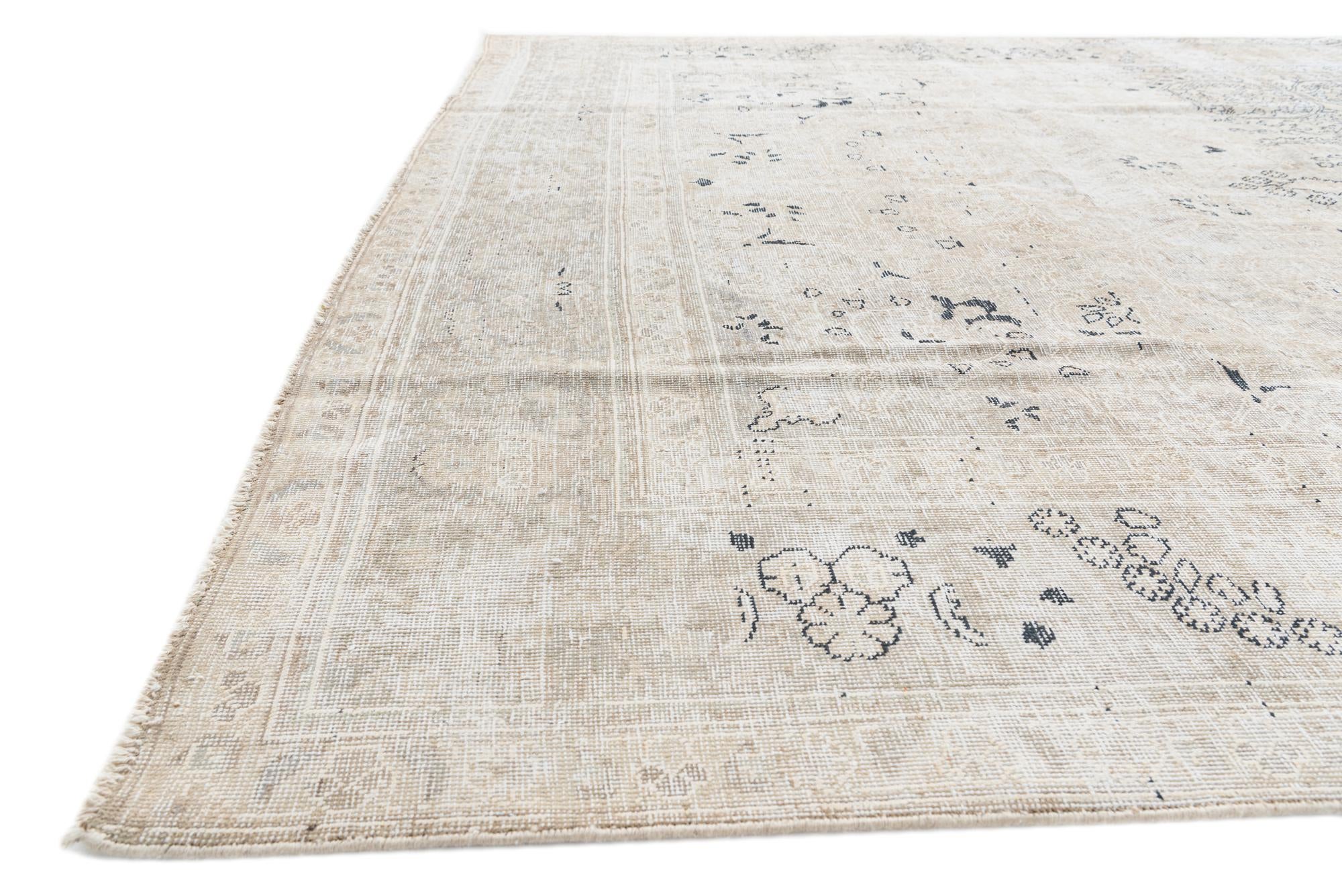 8' 2 x 11' Hand Knotted Ultra Vintage Persian Wool Rug