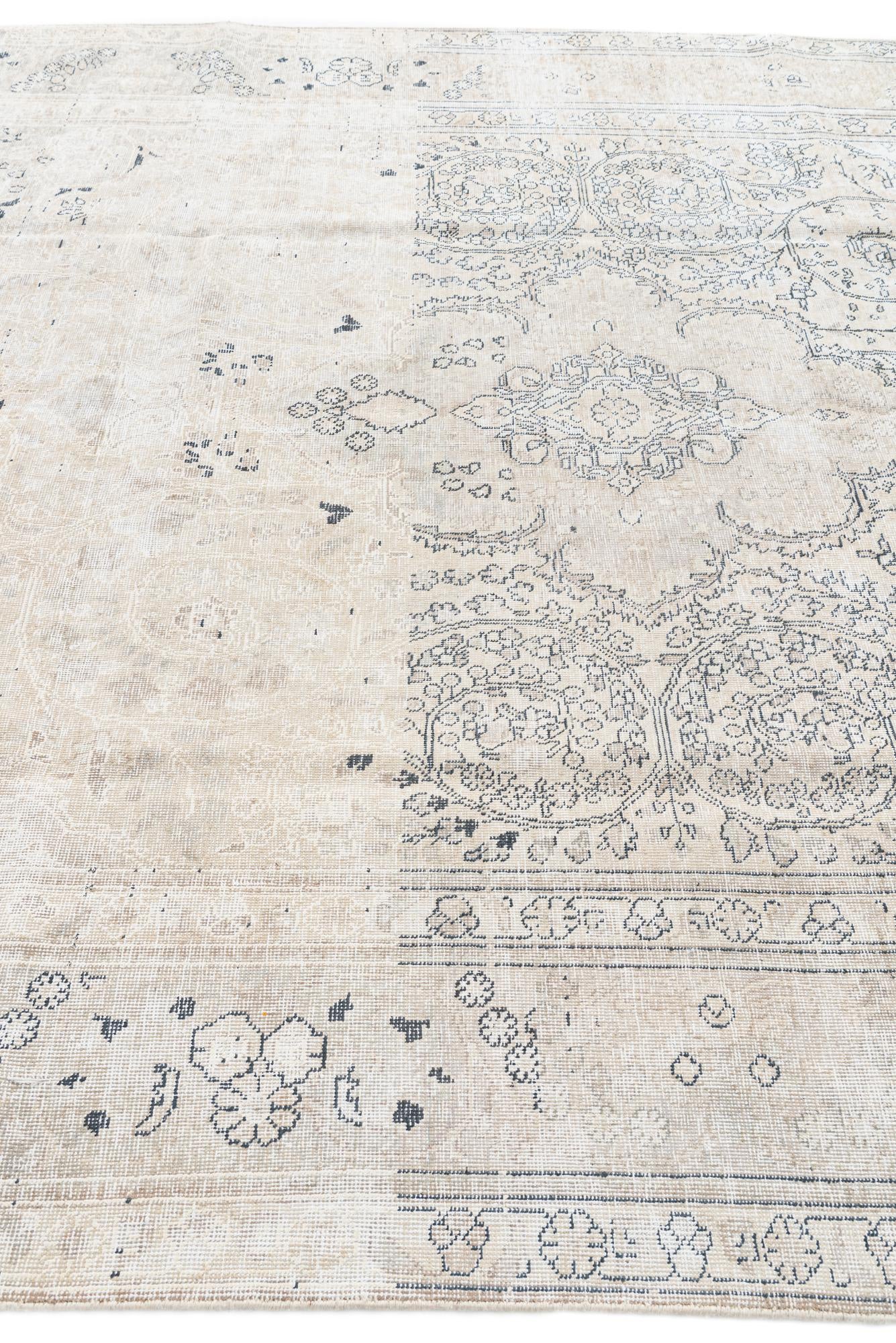 8' 2 x 11' Hand Knotted Ultra Vintage Persian Wool Rug