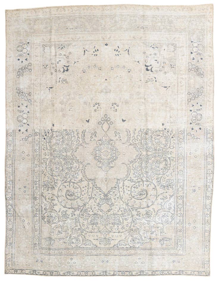 Detail image of 8' 2 x 11' Hand Knotted Ultra Vintage Persian Wool Rug