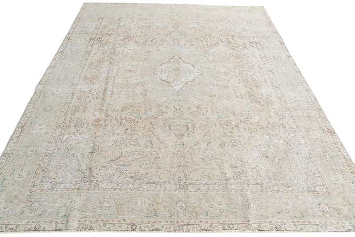 9' 10 x 12' 9 Hand Knotted Ultra Vintage Persian Wool Rug