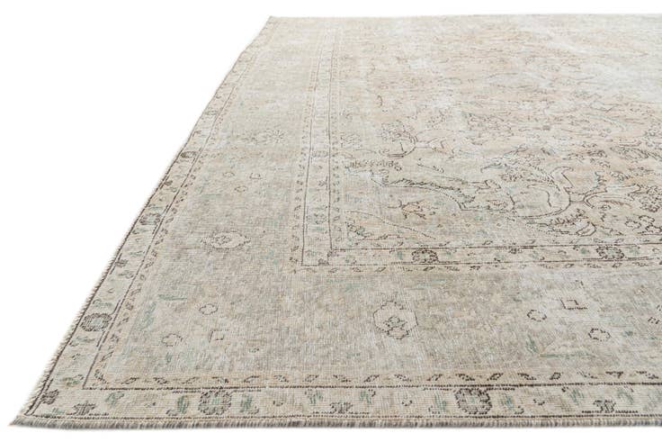 Detail image of 9' 10 x 12' 9 Hand Knotted Ultra Vintage Persian Wool Rug