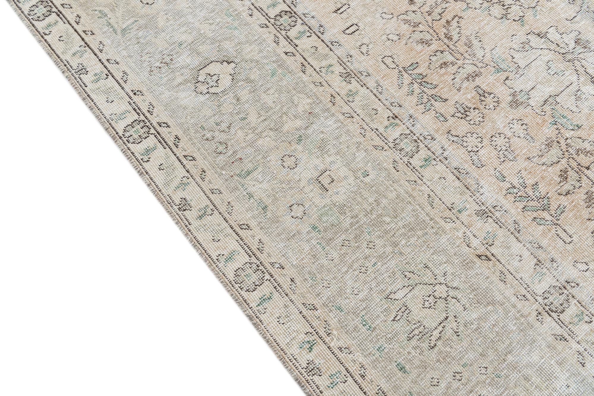 9' 10 x 12' 9 Hand Knotted Ultra Vintage Persian Wool Rug