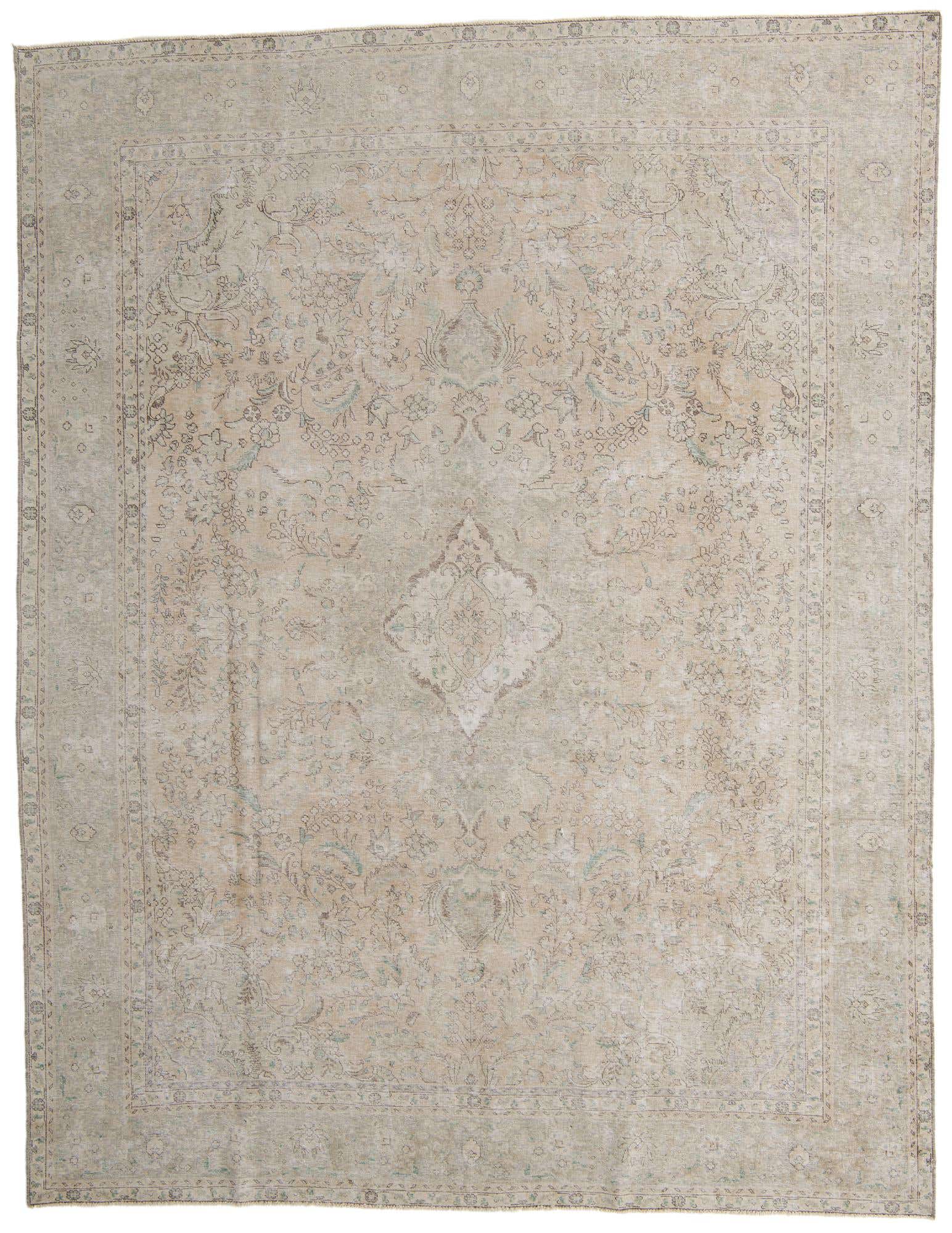 9' 10 x 12' 9 Hand Knotted Ultra Vintage Persian Wool Rug