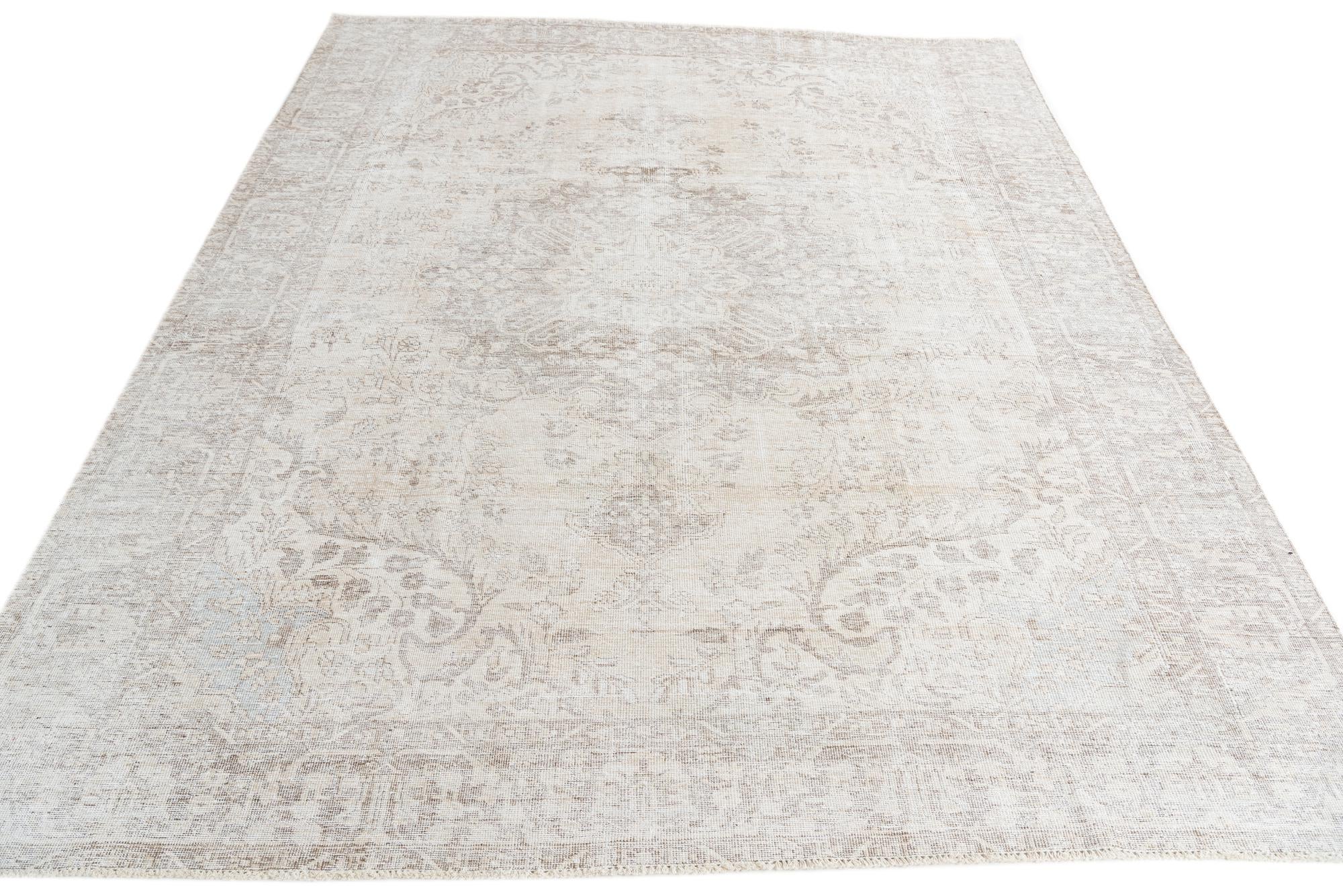 9' 5 x 12' Hand Knotted Ultra Vintage Persian Wool Rug