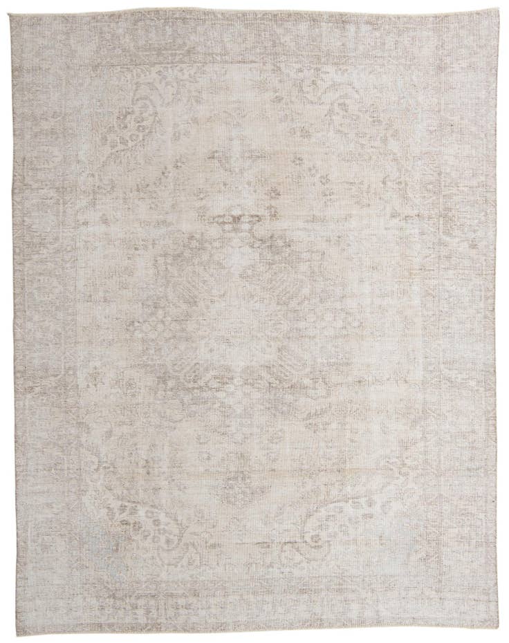 Detail image of 9' 5 x 12' Hand Knotted Ultra Vintage Persian Wool Rug