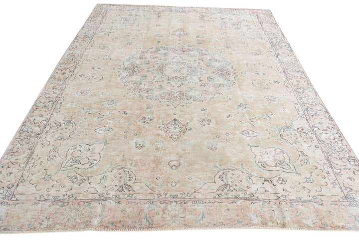 9' 5 x 12' 6 Hand Knotted Ultra Vintage Persian Wool Rug