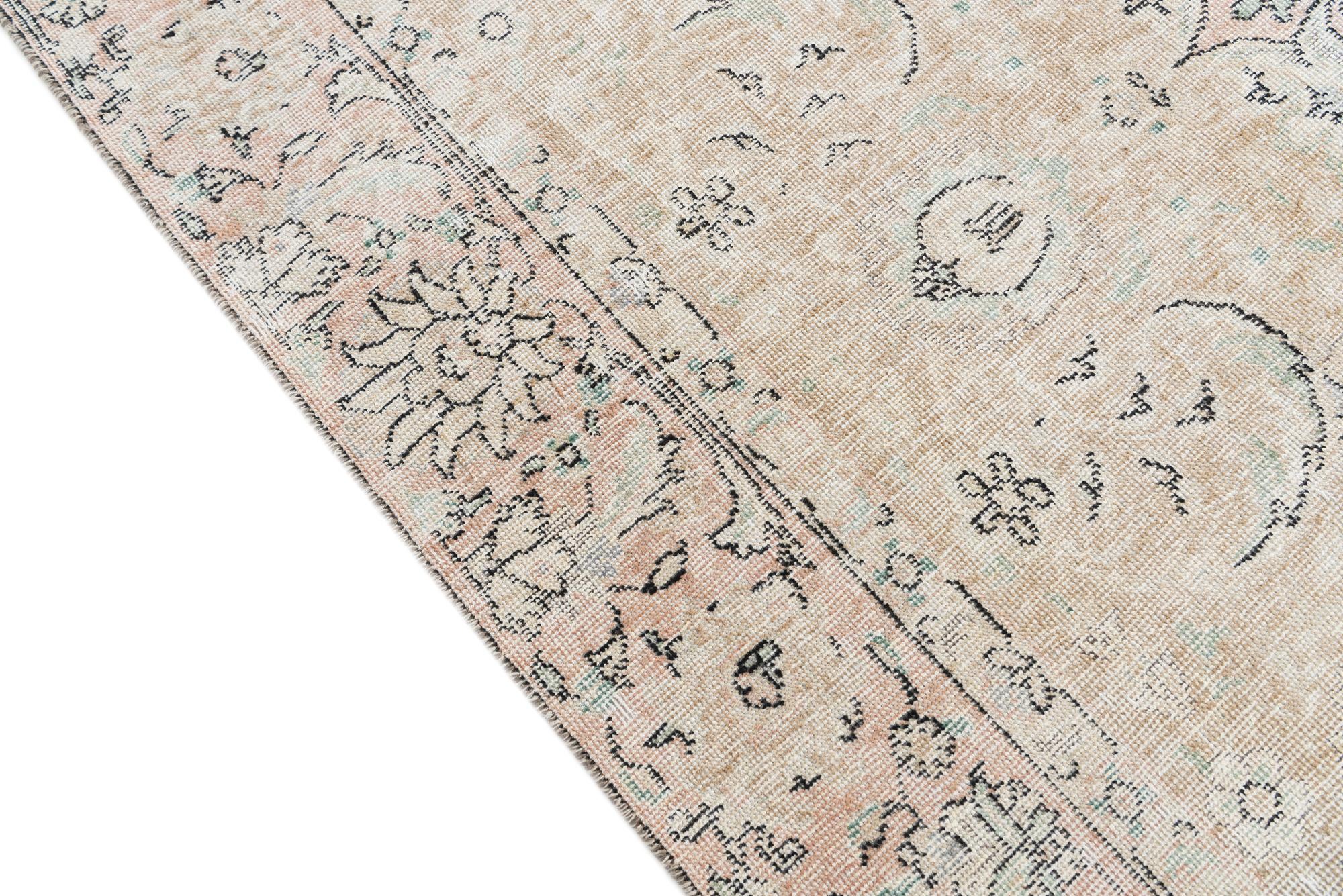 9' 5 x 12' 6 Hand Knotted Ultra Vintage Persian Wool Rug