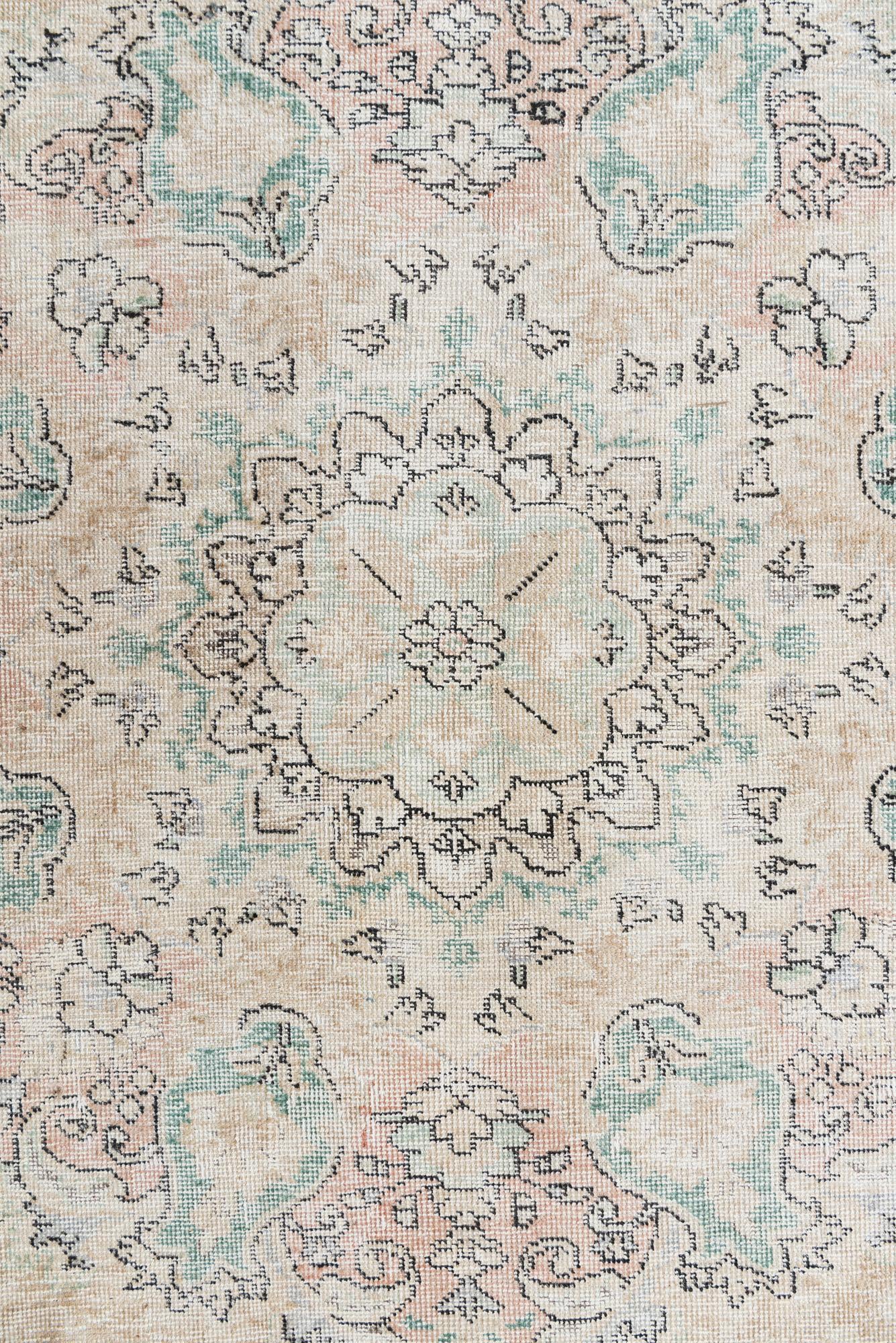 9' 5 x 12' 6 Hand Knotted Ultra Vintage Persian Wool Rug
