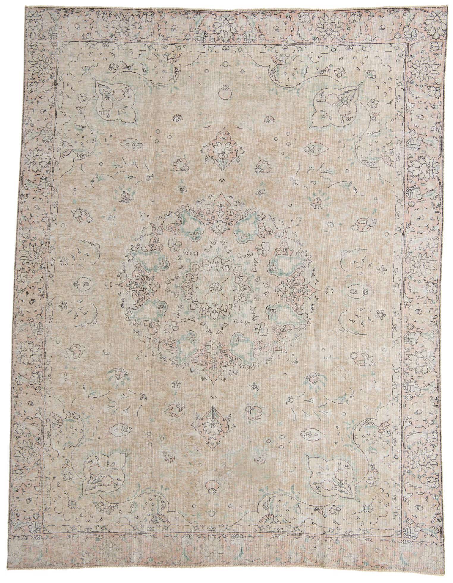Primary image 9' 5 x 12' 6  Hand Knotted Ultra Vintage Persian Wool Rug
