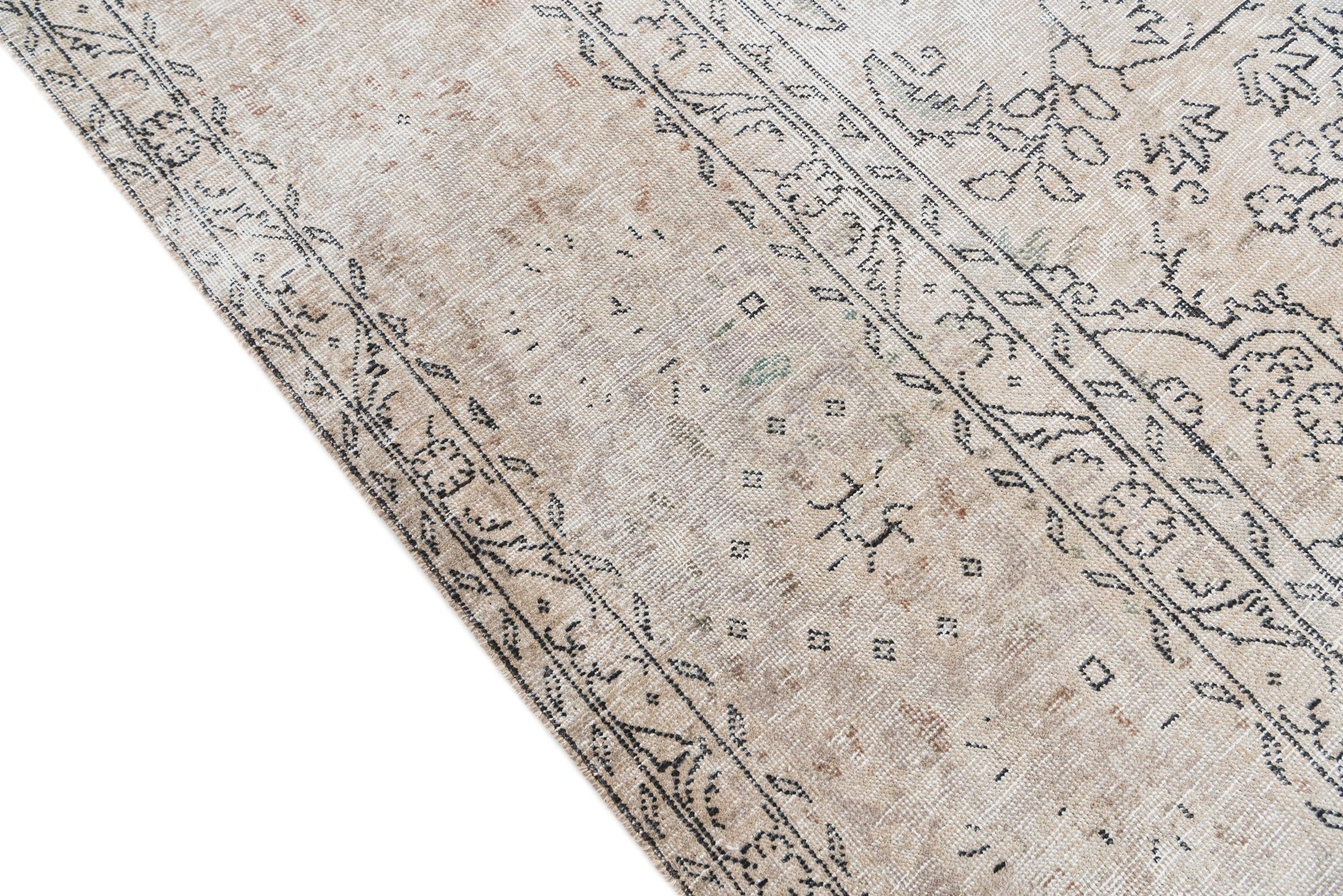 10' x 13' 3 Hand Knotted Ultra Vintage Persian Wool Rug