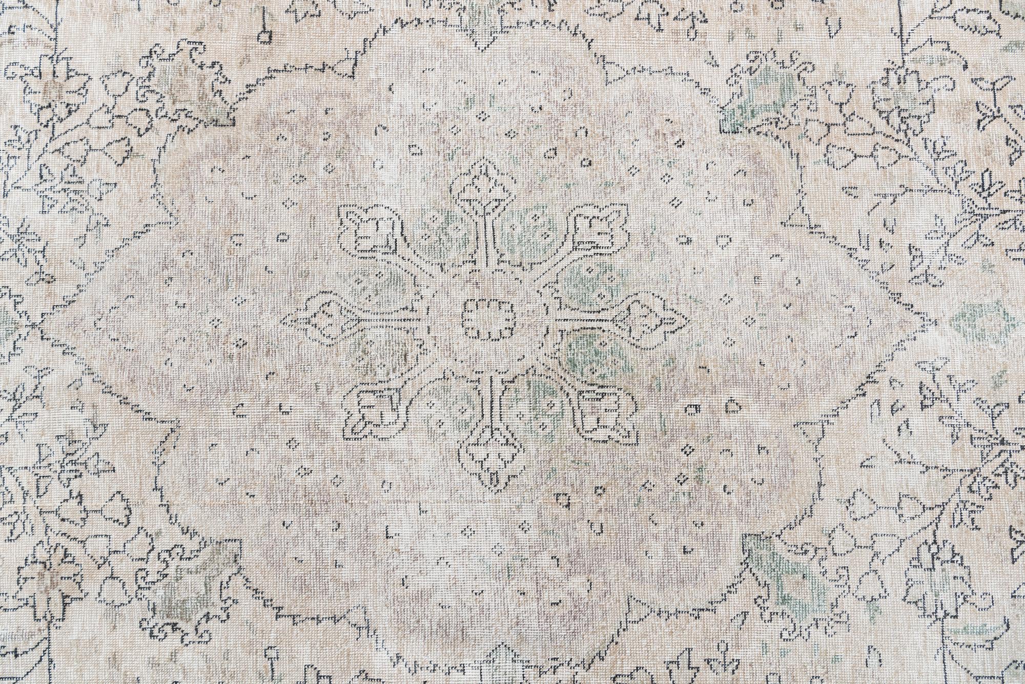 10' x 13' 3 Hand Knotted Ultra Vintage Persian Wool Rug
