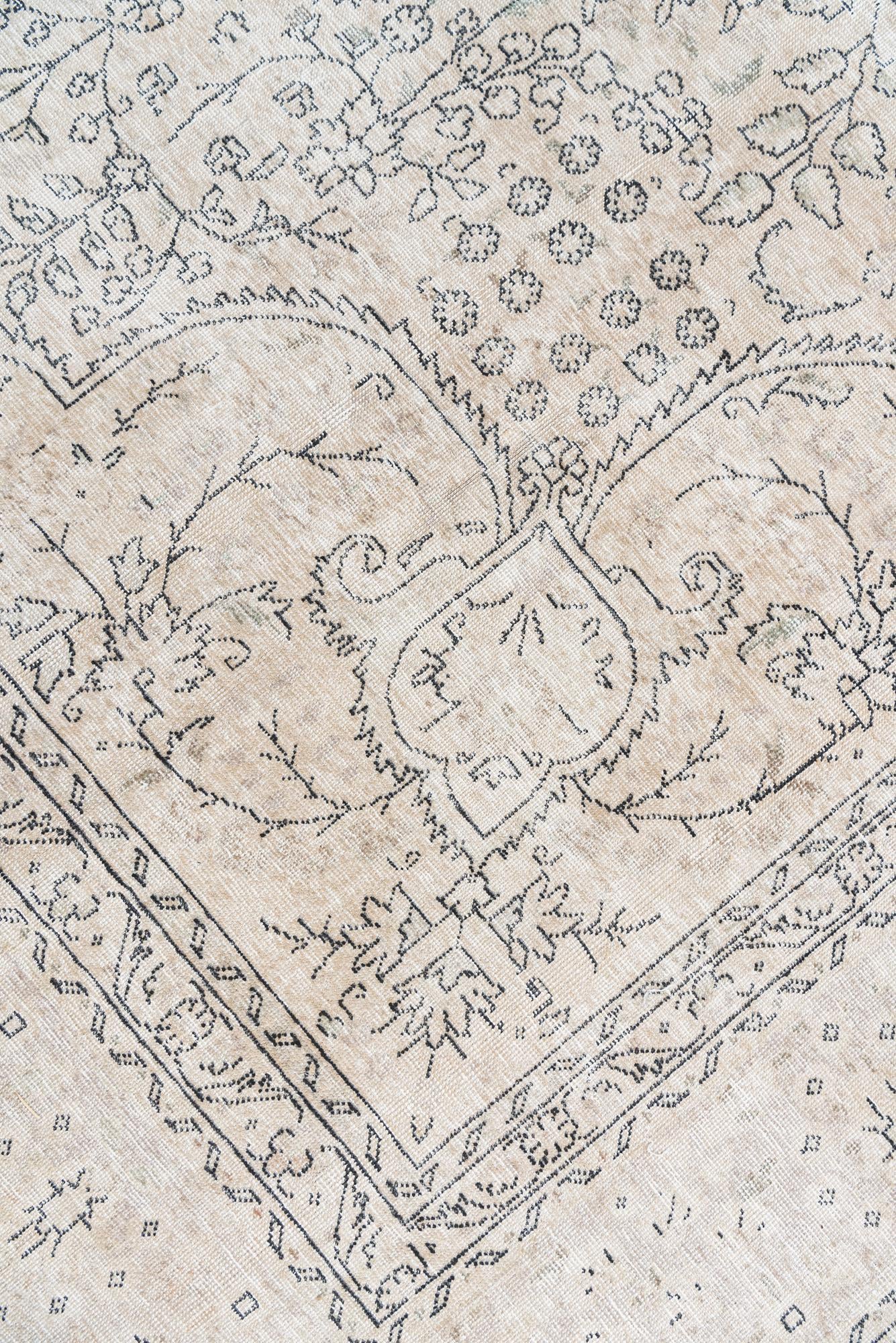 10' x 13' 3 Hand Knotted Ultra Vintage Persian Wool Rug