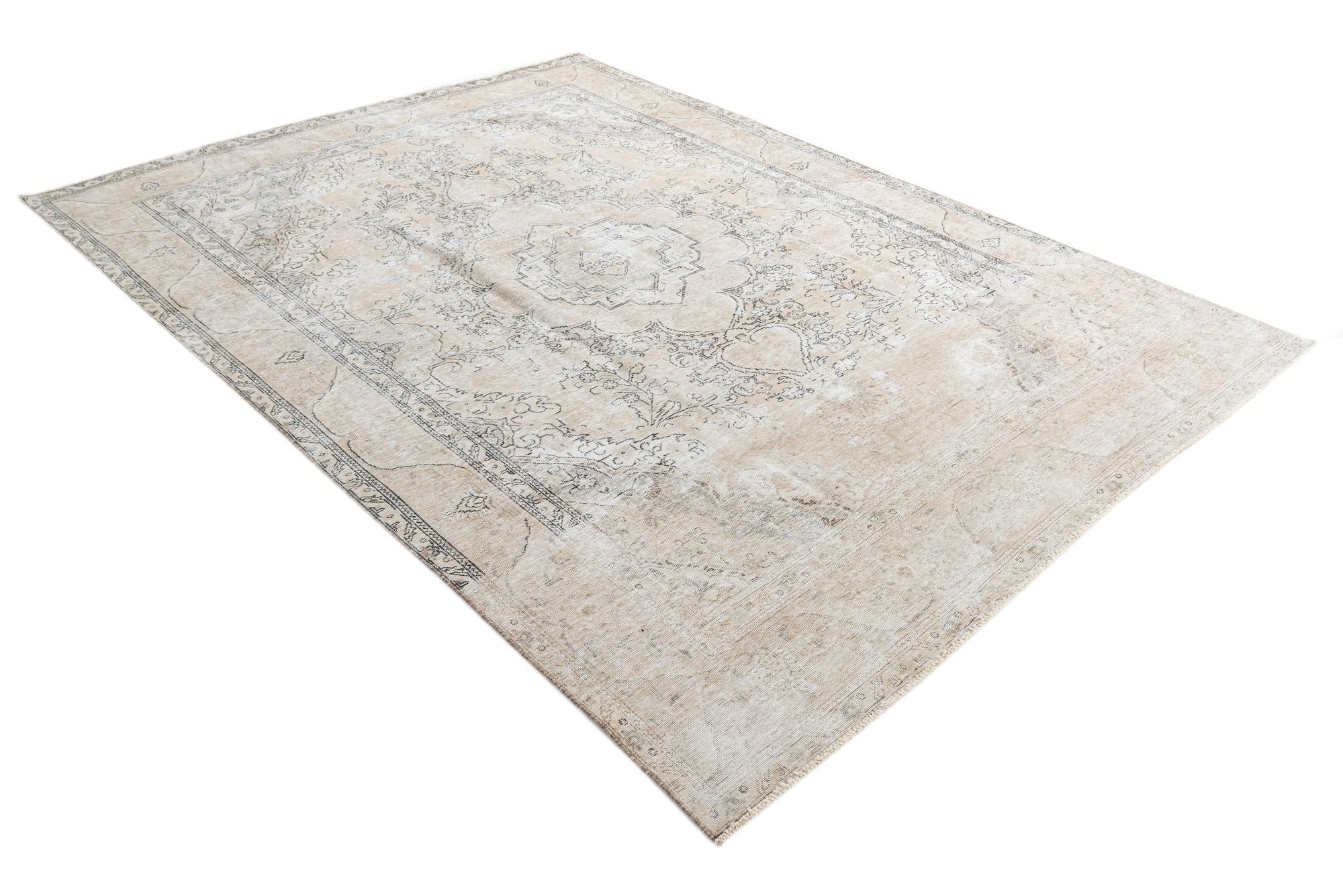 9' 2 x 12' 8 Hand Knotted Ultra Vintage Persian Wool Rug