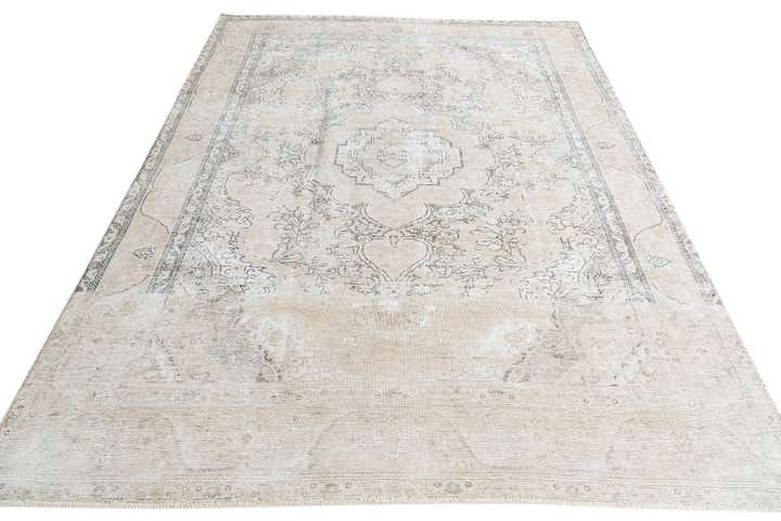 9' 2 x 12' 8 Hand Knotted Ultra Vintage Persian Wool Rug