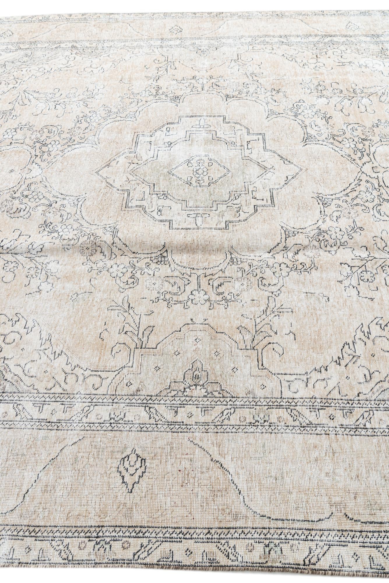 9' 2 x 12' 8 Hand Knotted Ultra Vintage Persian Wool Rug