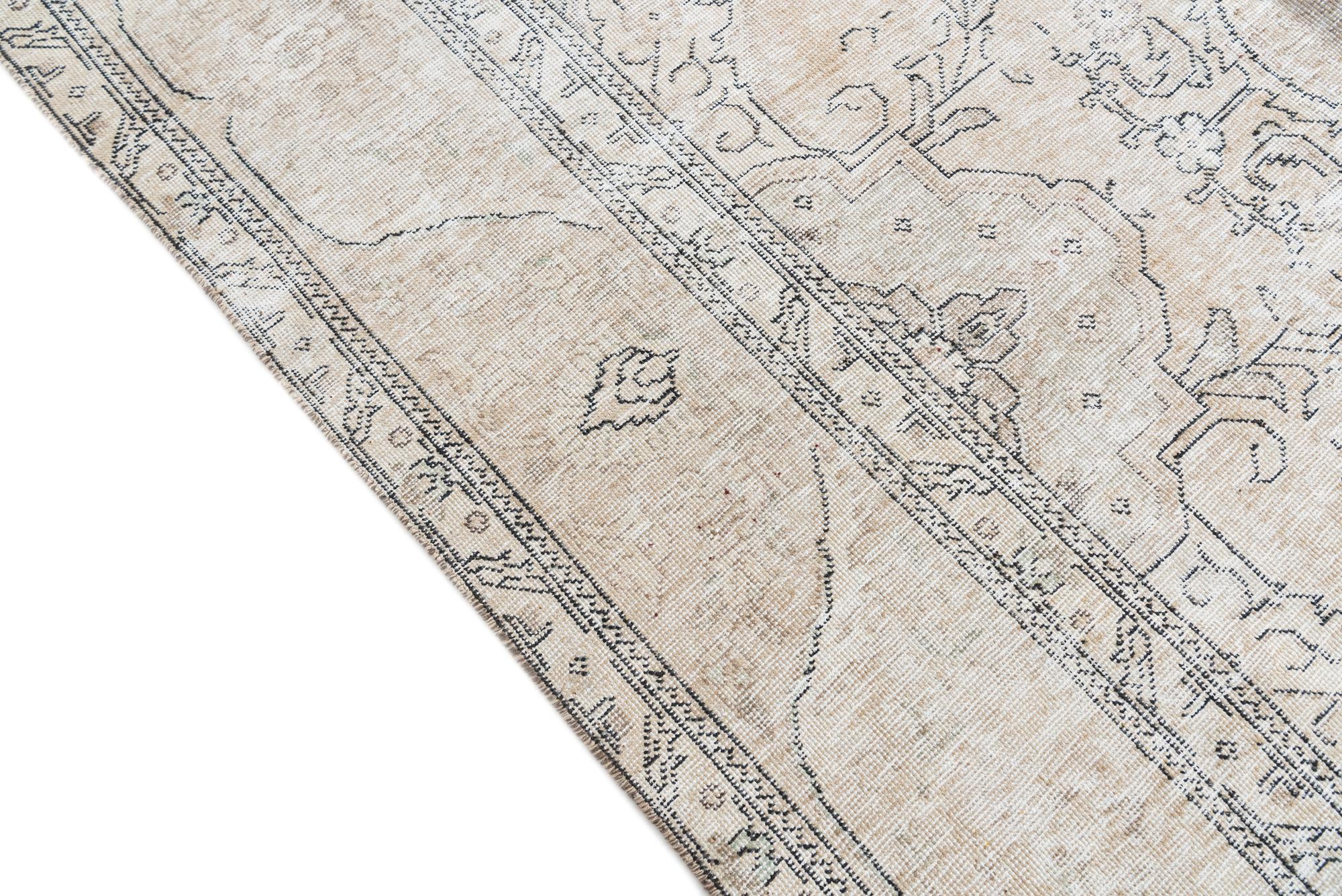 9' 2 x 12' 8 Hand Knotted Ultra Vintage Persian Wool Rug