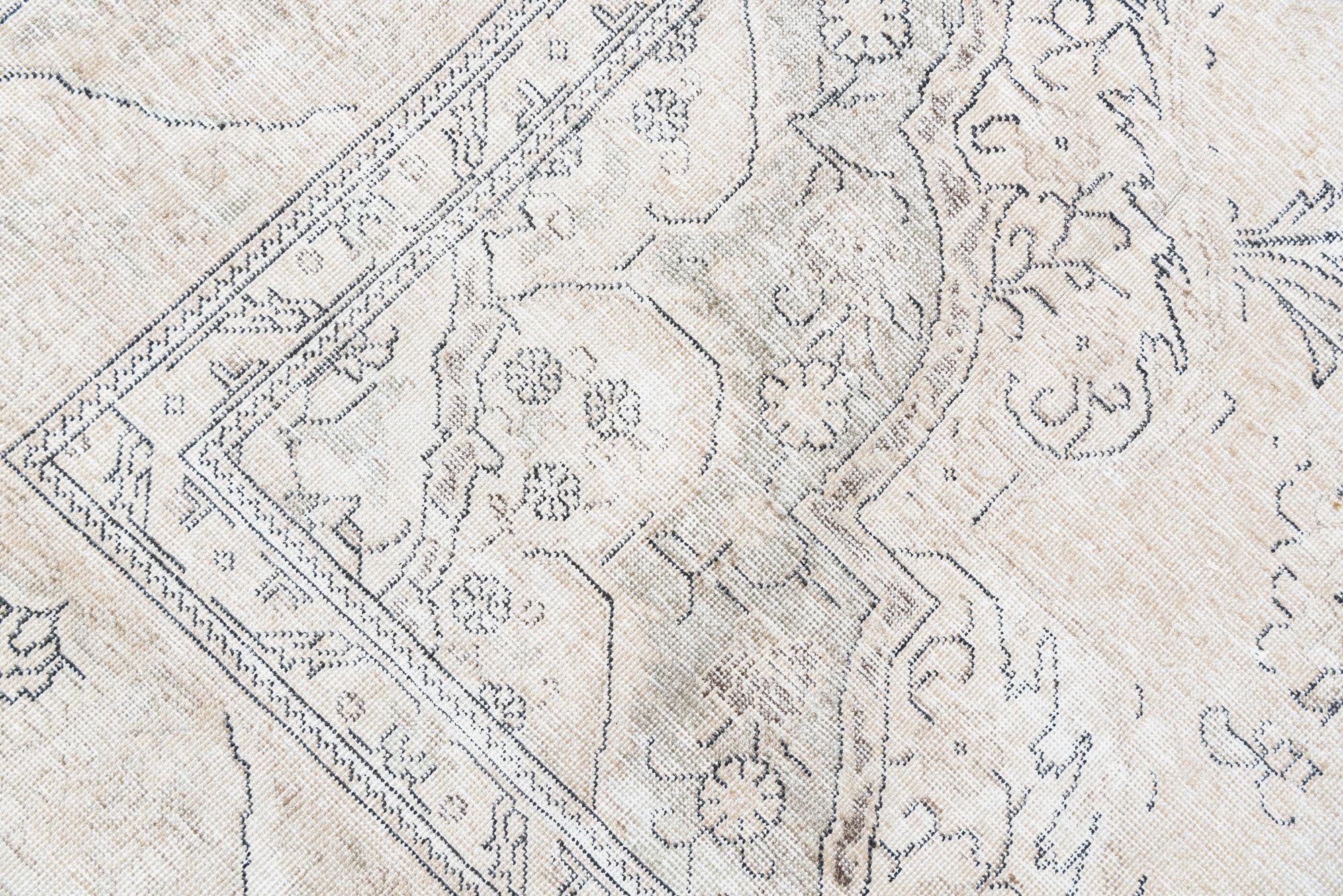 9' 2 x 12' 8 Hand Knotted Ultra Vintage Persian Wool Rug