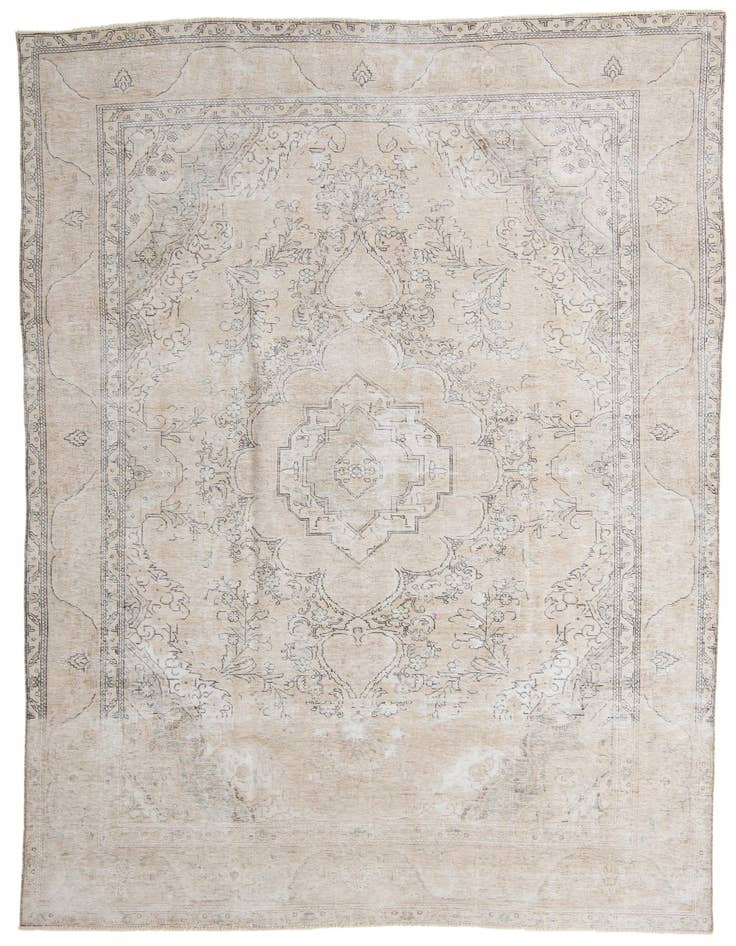 Detail image of 9' 2 x 12' 8 Hand Knotted Ultra Vintage Persian Wool Rug