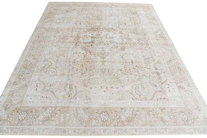 9' 4 x 12' 6 Hand Knotted Ultra Vintage Persian Wool Rug
