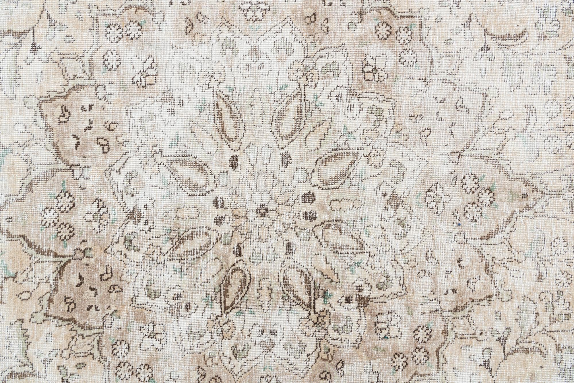 9' 4 x 12' 6 Hand Knotted Ultra Vintage Persian Wool Rug