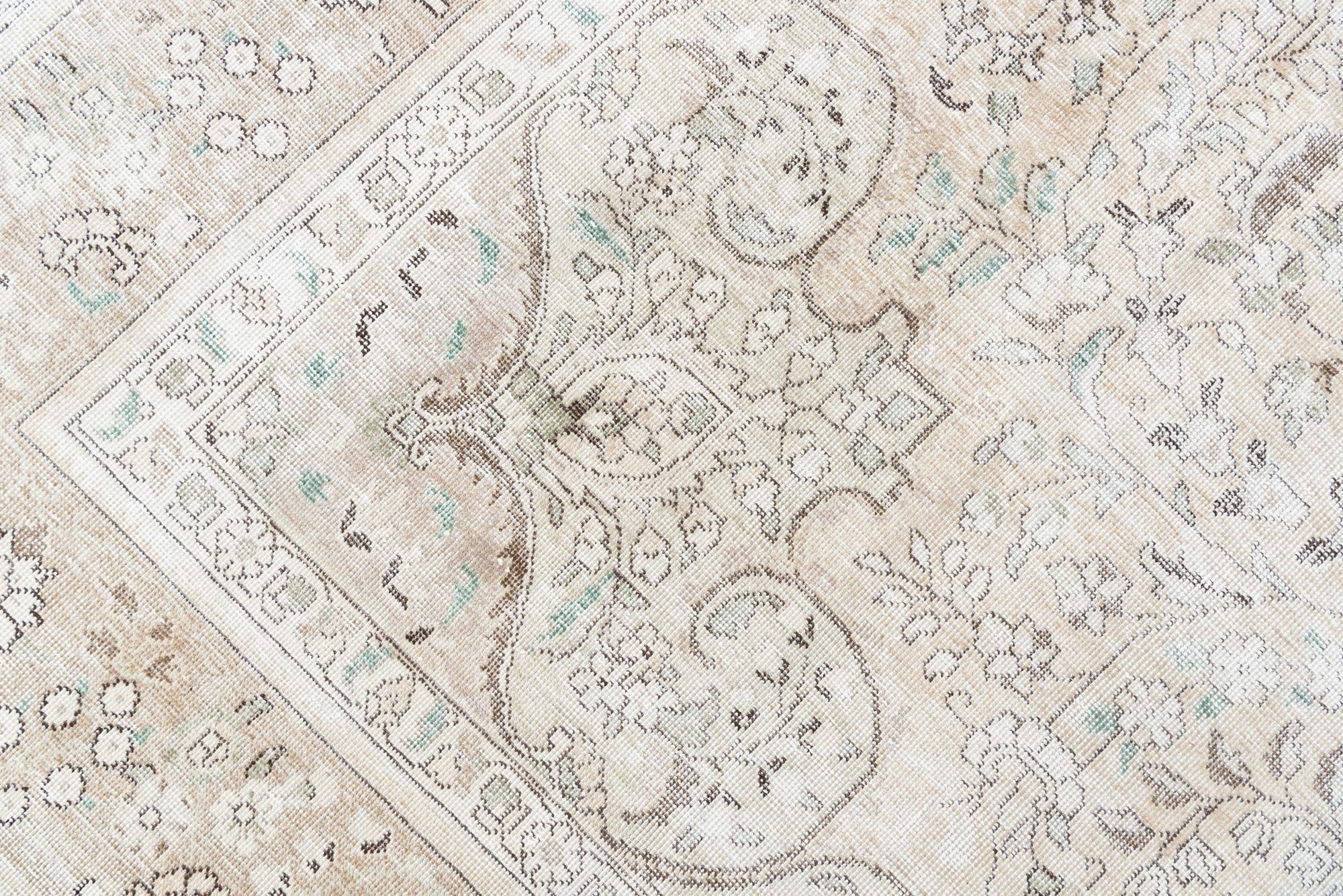 9' 4 x 12' 6 Hand Knotted Ultra Vintage Persian Wool Rug