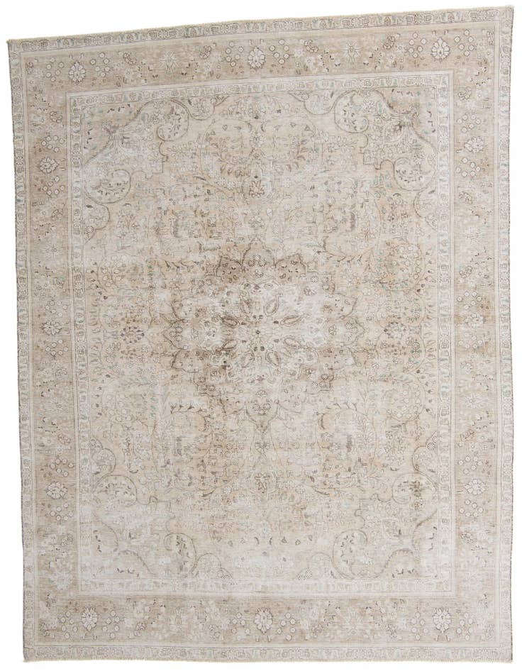 Detail image of 9' 4 x 12' 6 Hand Knotted Ultra Vintage Persian Wool Rug