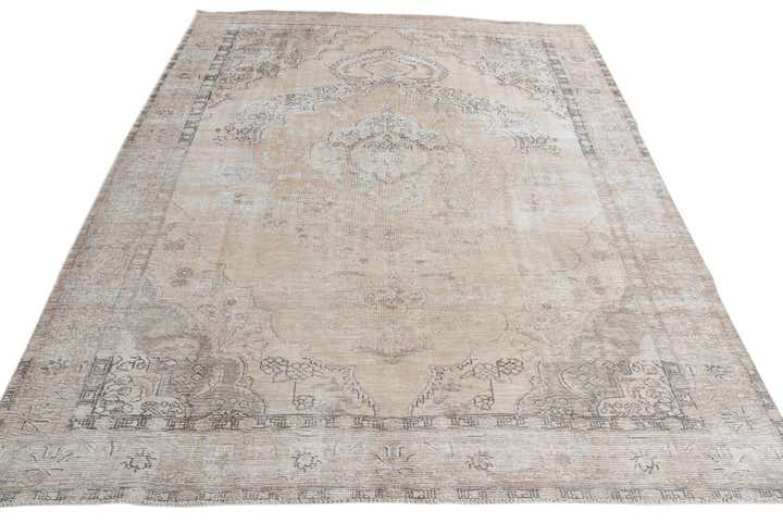 9' 2 x 12' 3 Hand Knotted Ultra Vintage Persian Wool Rug