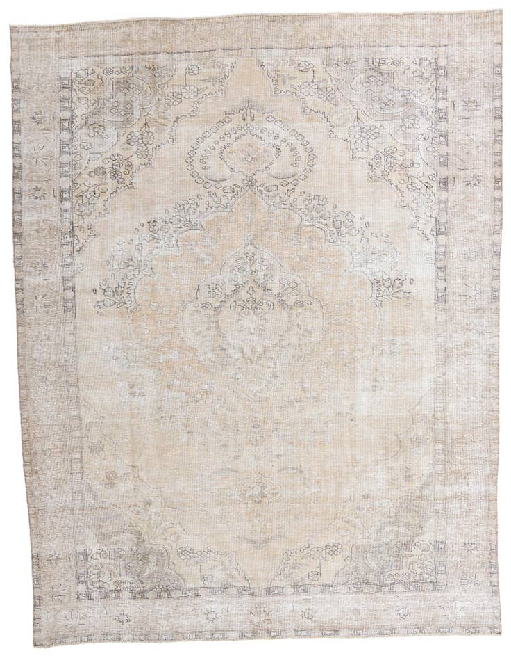 Detail image of 9' 2 x 12' 3 Hand Knotted Ultra Vintage Persian Wool Rug