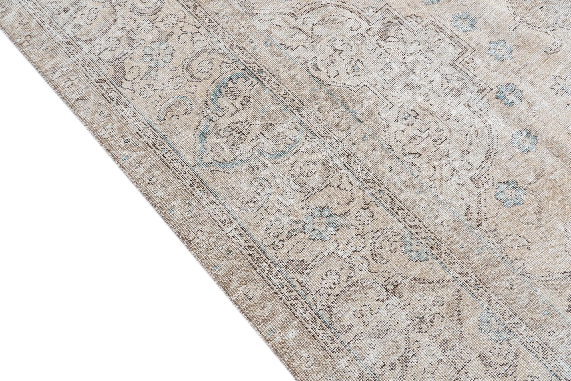 8' 5 x 11' 5 Hand Knotted Ultra Vintage Persian Wool Rug