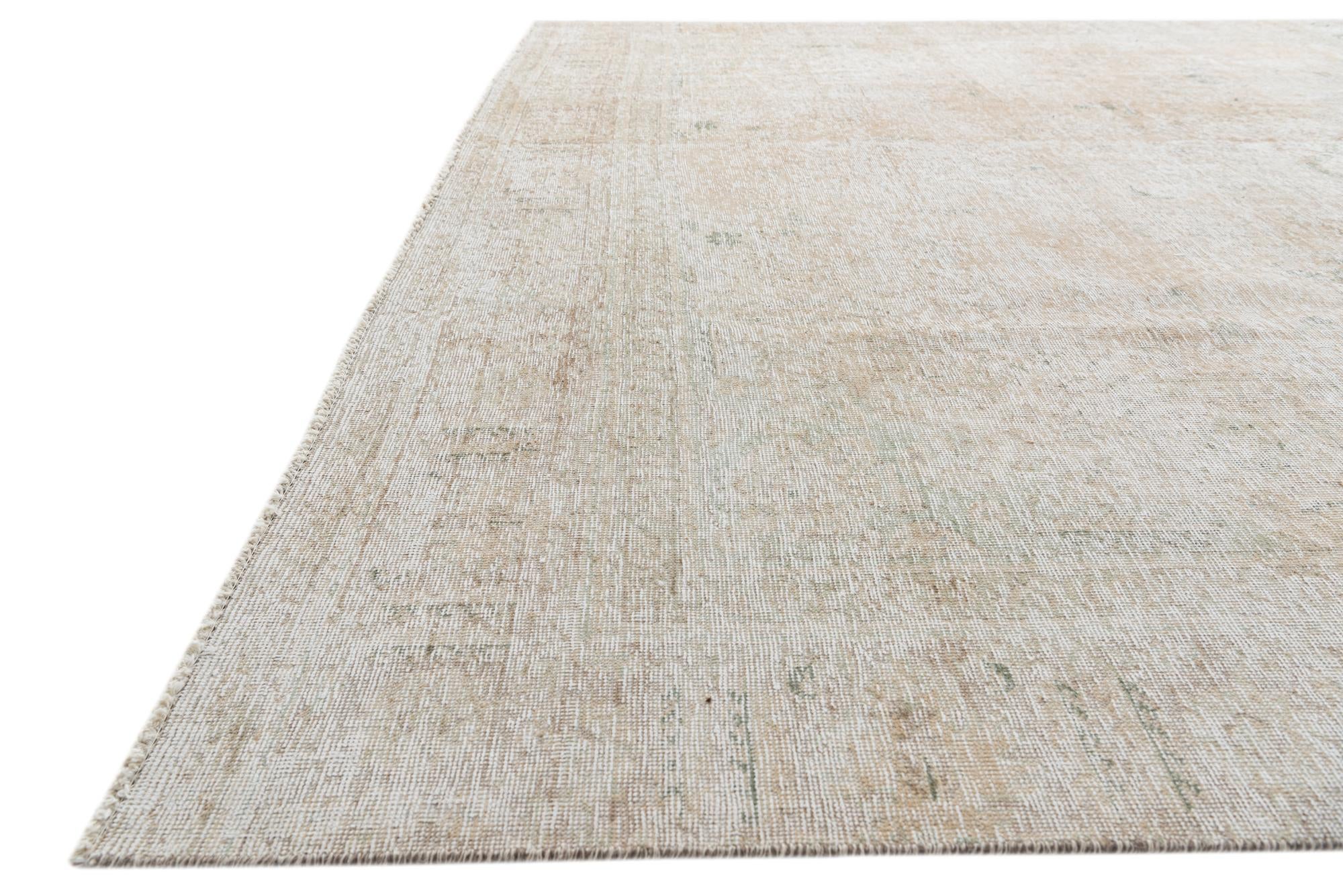 8' 10 x 12' 1 Hand Knotted Ultra Vintage Persian Wool Rug
