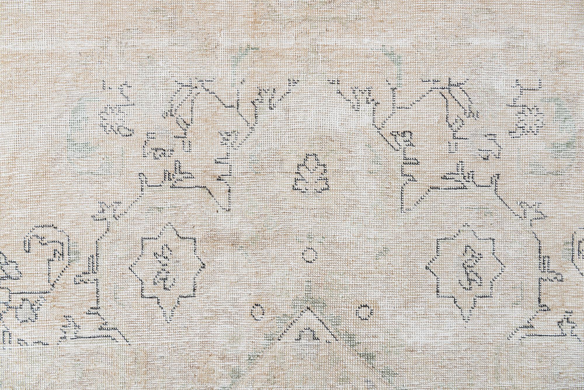 8' 10 x 12' 1 Hand Knotted Ultra Vintage Persian Wool Rug