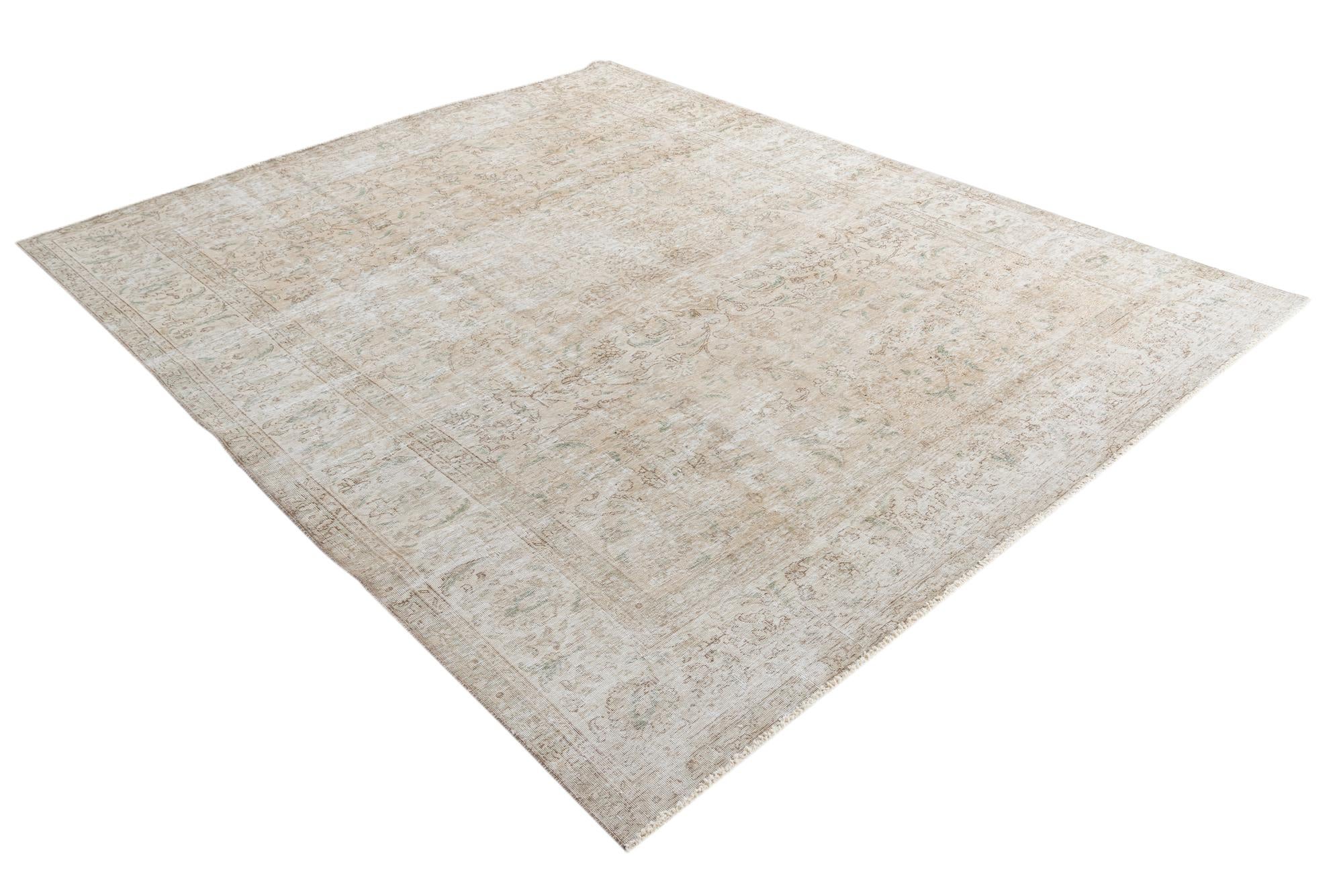 9' 9 x 12' 2 Hand Knotted Ultra Vintage Persian Wool Rug
