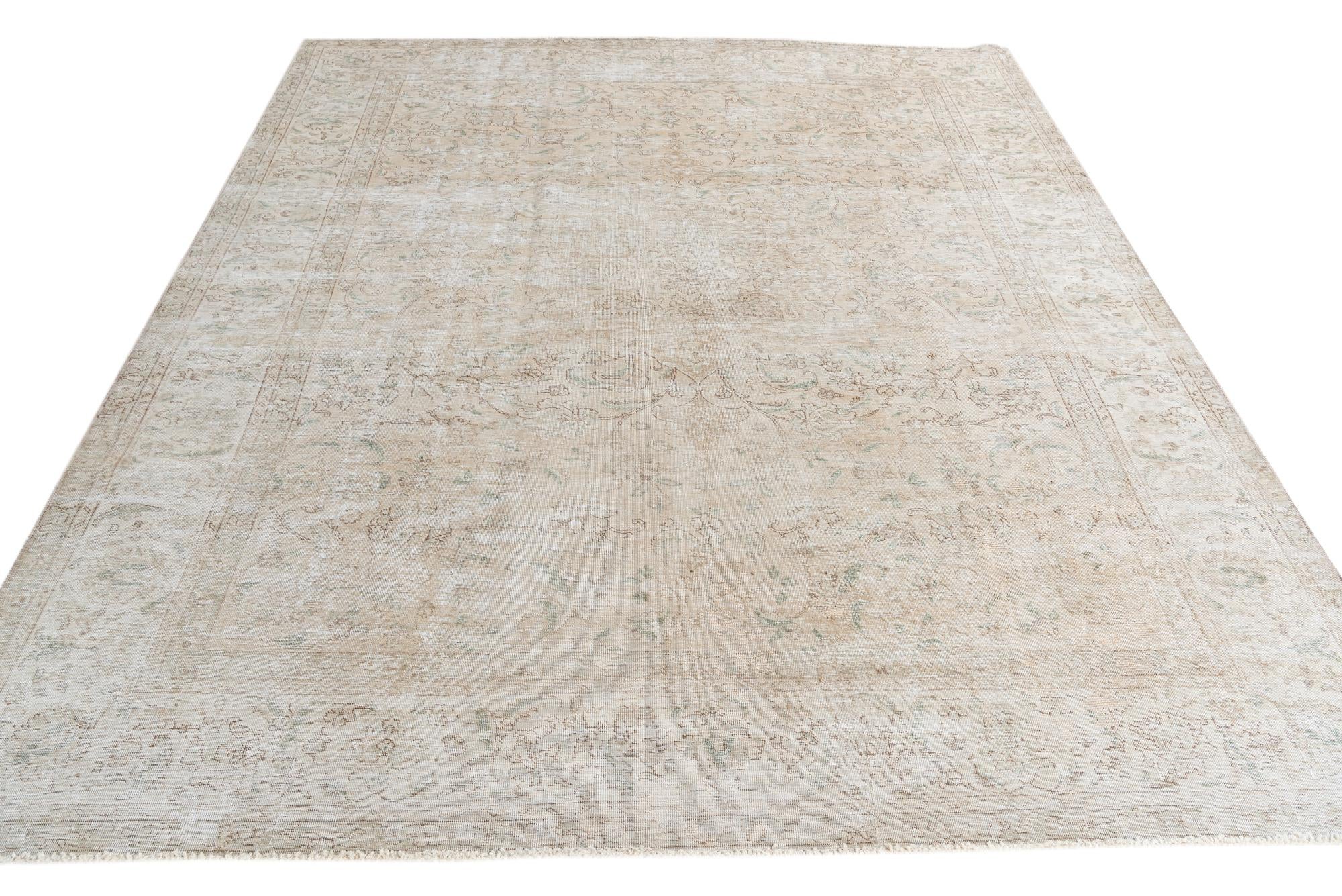 9' 9 x 12' 2 Hand Knotted Ultra Vintage Persian Wool Rug