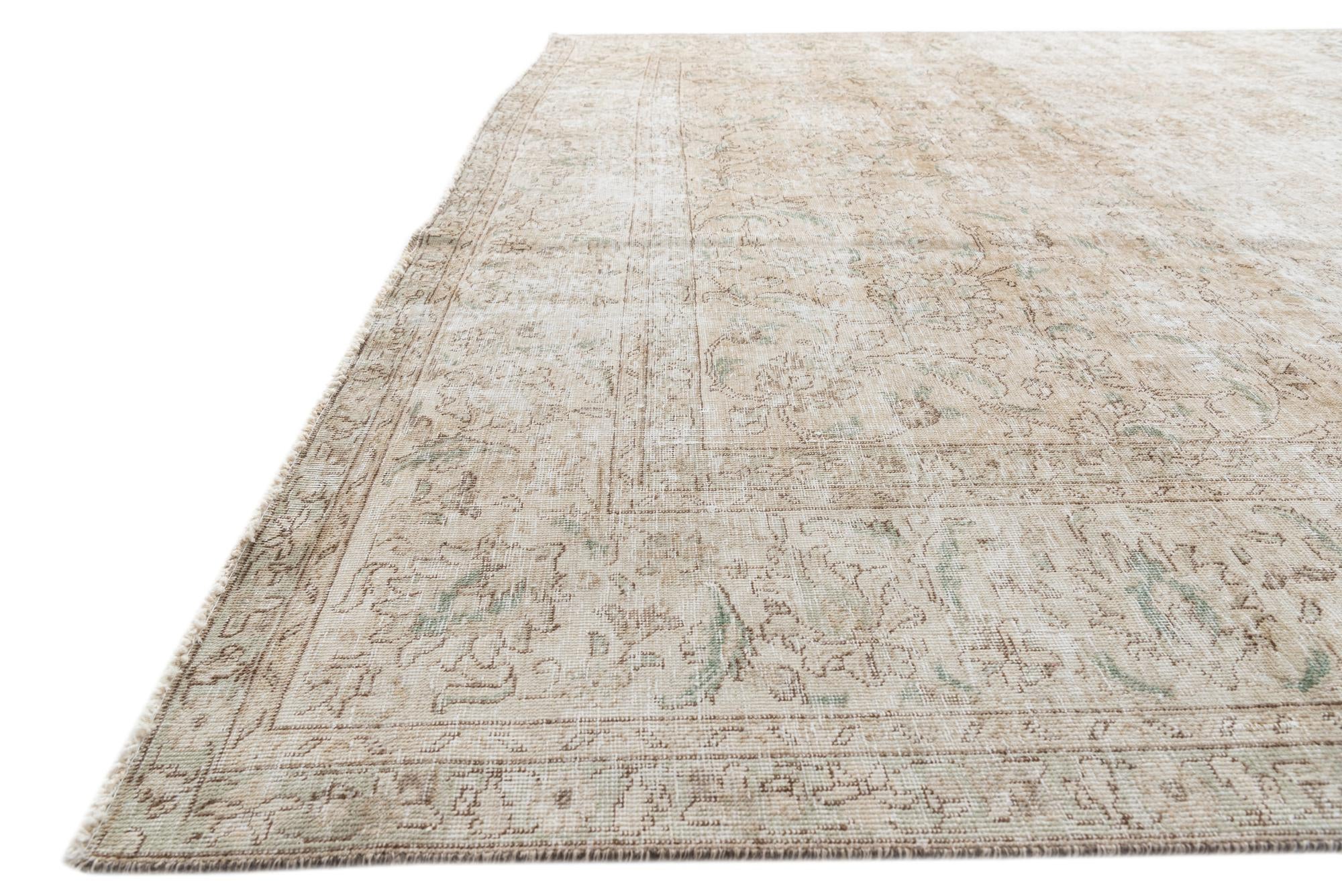 9' 9 x 12' 2 Hand Knotted Ultra Vintage Persian Wool Rug
