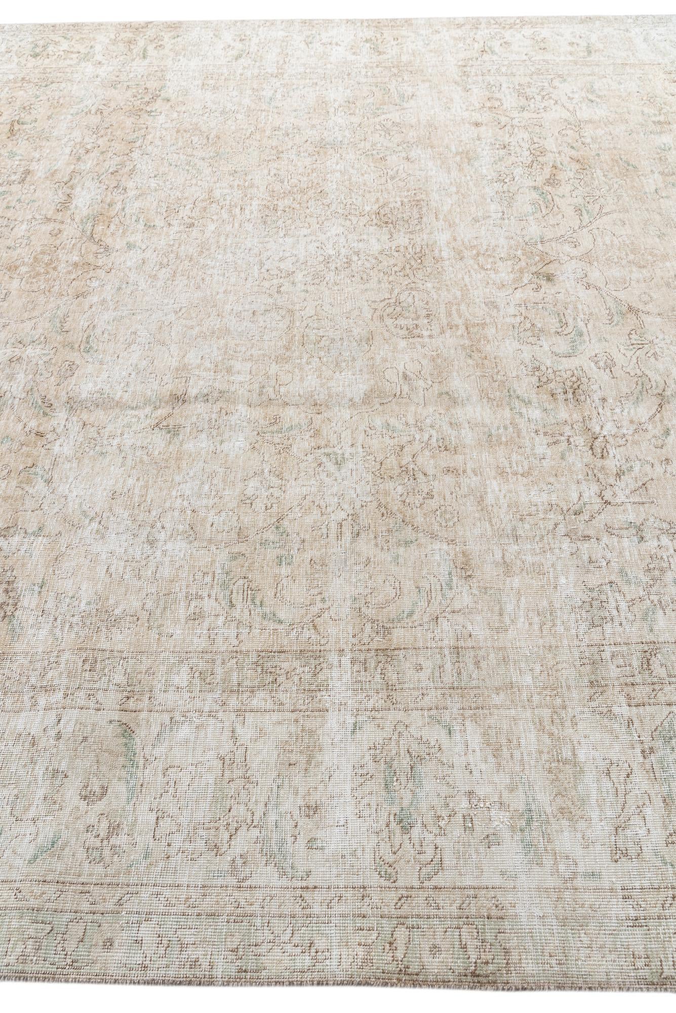 9' 9 x 12' 2 Hand Knotted Ultra Vintage Persian Wool Rug