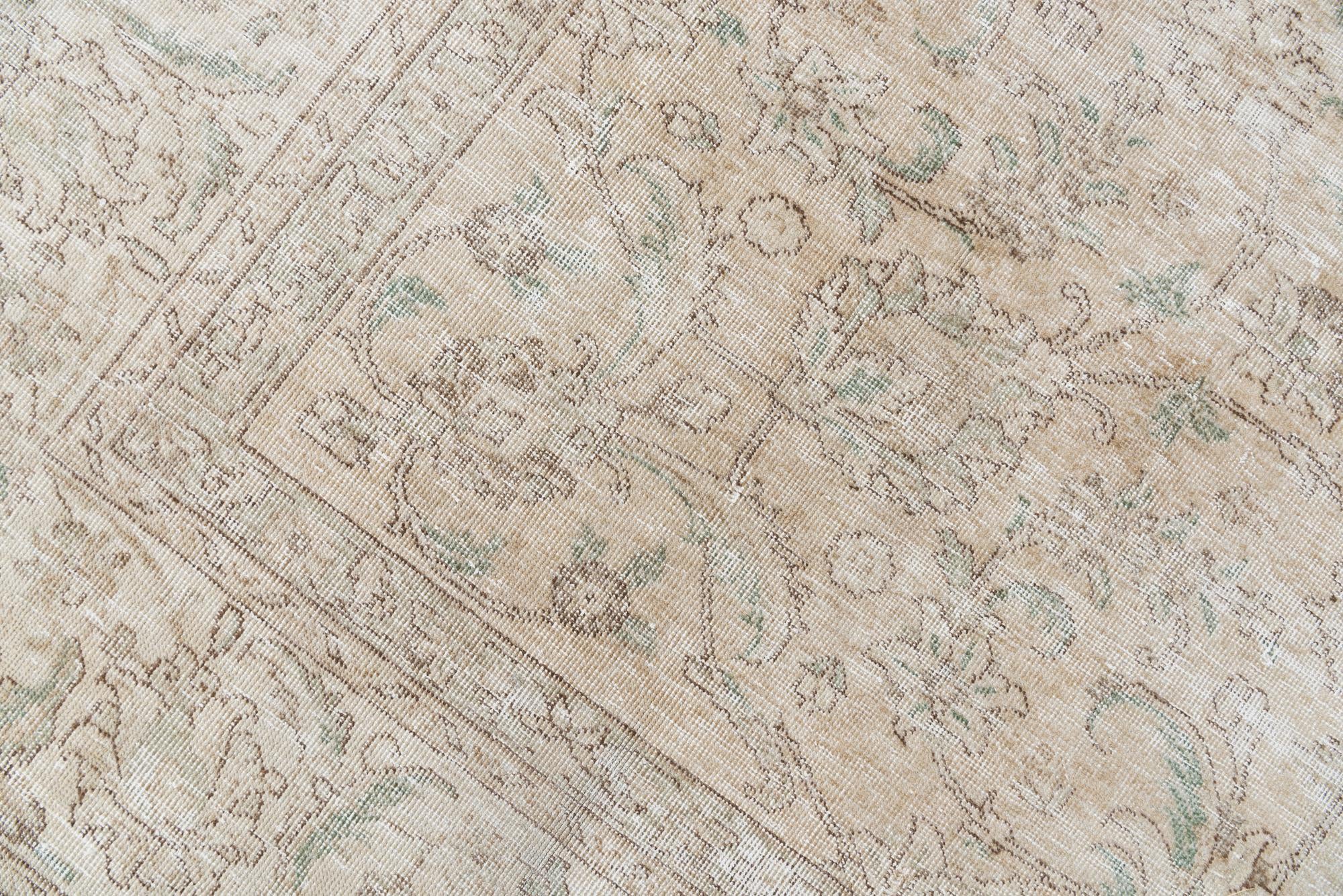 9' 9 x 12' 2 Hand Knotted Ultra Vintage Persian Wool Rug