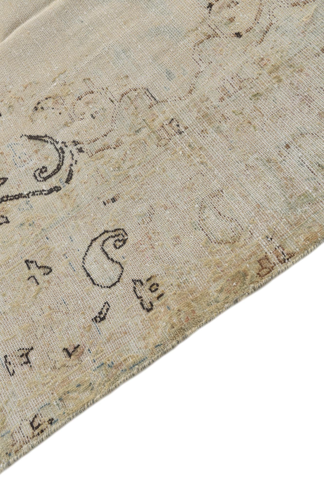9' x 12' 10 Hand Knotted Ultra Vintage Persian Wool Rug