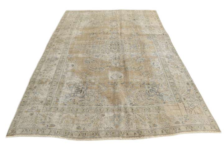 6' 4 x 9' 7 Hand Knotted Ultra Vintage Persian Wool Rug