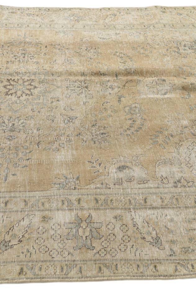 Detail image of 6' 4 x 9' 7 Hand Knotted Ultra Vintage Persian Wool Rug