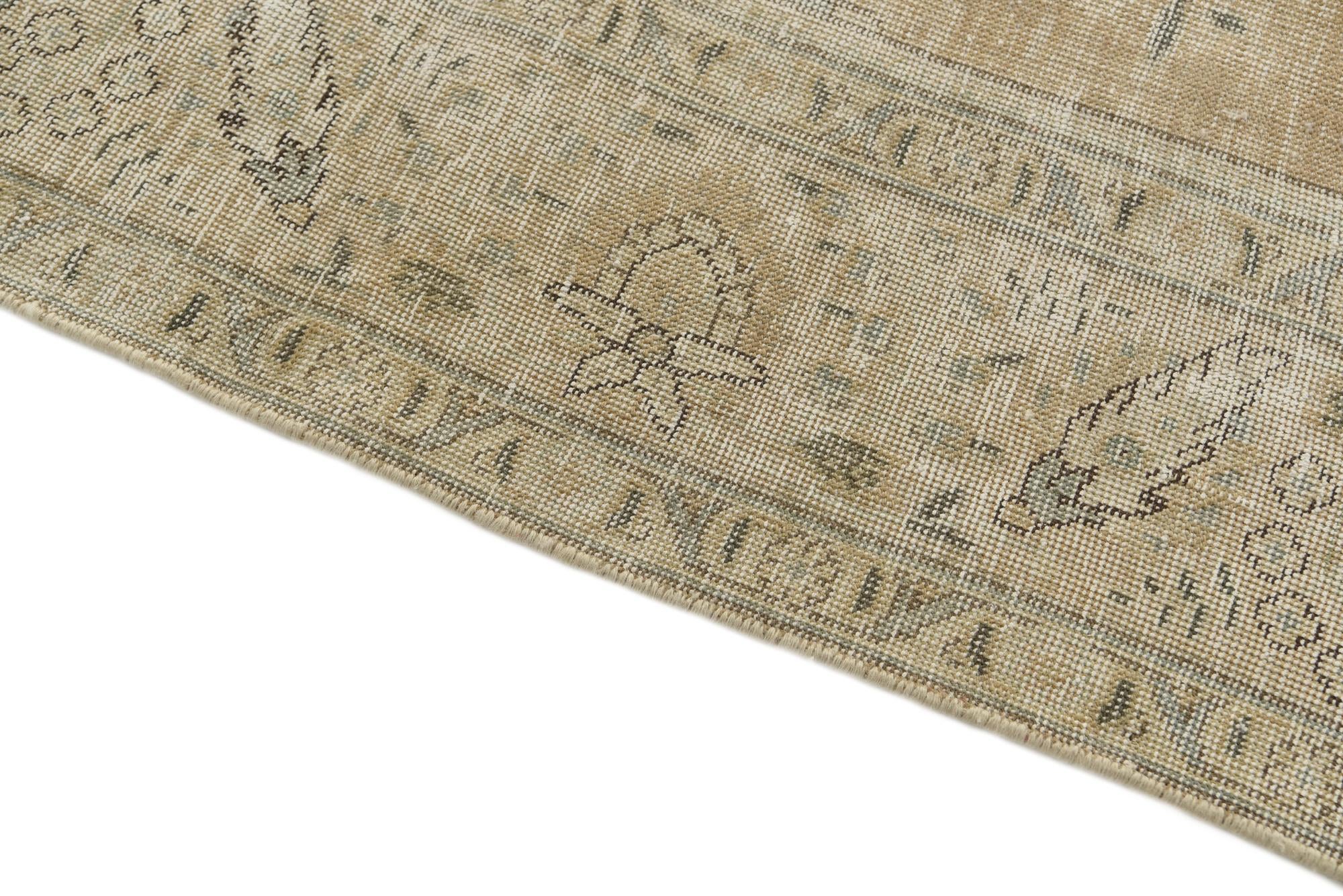 6' 4 x 9' 7 Hand Knotted Ultra Vintage Persian Wool Rug