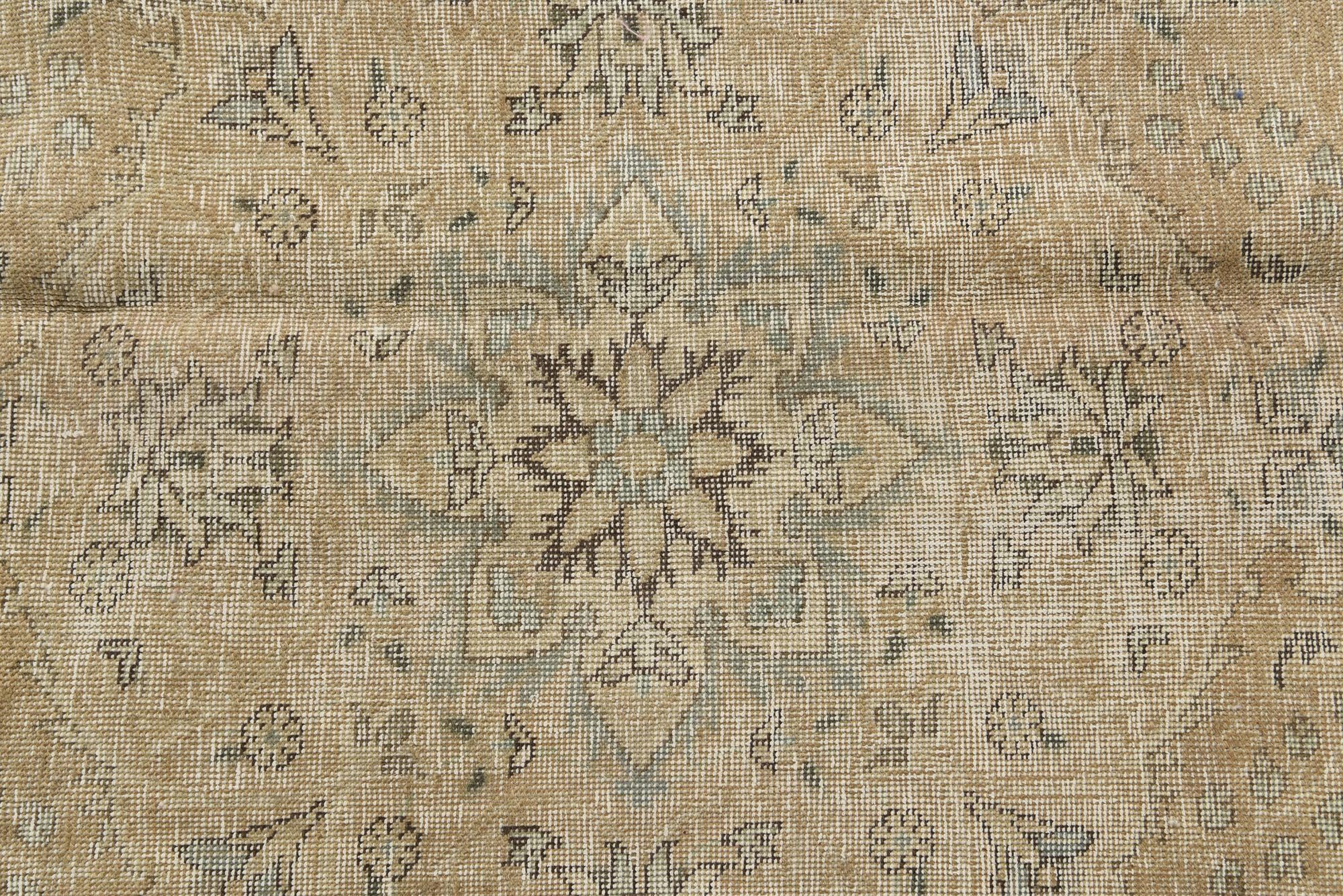 6' 4 x 9' 7 Hand Knotted Ultra Vintage Persian Wool Rug