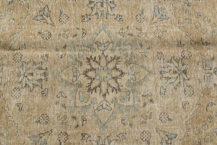 Detail image of 6' 4 x 9' 7 Hand Knotted Ultra Vintage Persian Wool Rug