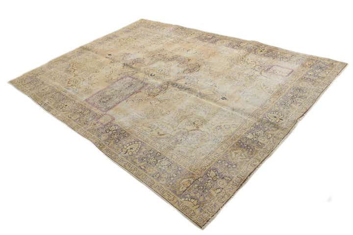 6' 9 x 9' 5 Hand Knotted Ultra Vintage Persian Wool Rug