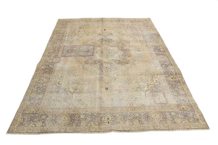 6' 9 x 9' 5 Hand Knotted Ultra Vintage Persian Wool Rug