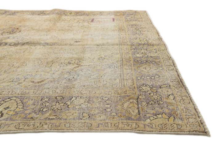 6' 9 x 9' 5 Hand Knotted Ultra Vintage Persian Wool Rug