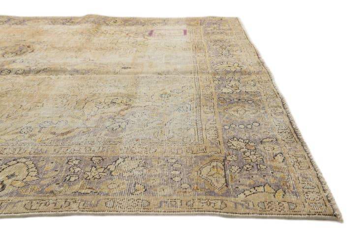 Detail image of 6' 9 x 9' 5 Hand Knotted Ultra Vintage Persian Wool Rug