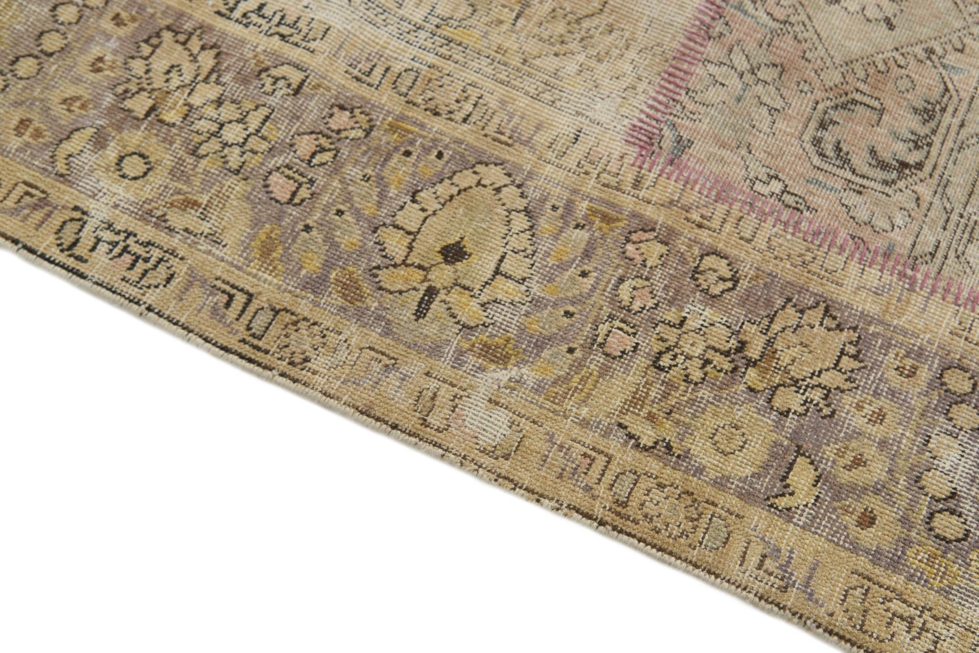 6' 9 x 9' 5 Hand Knotted Ultra Vintage Persian Wool Rug