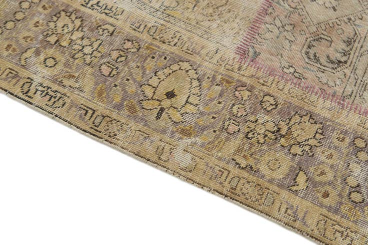 Detail image of 6' 9 x 9' 5 Hand Knotted Ultra Vintage Persian Wool Rug